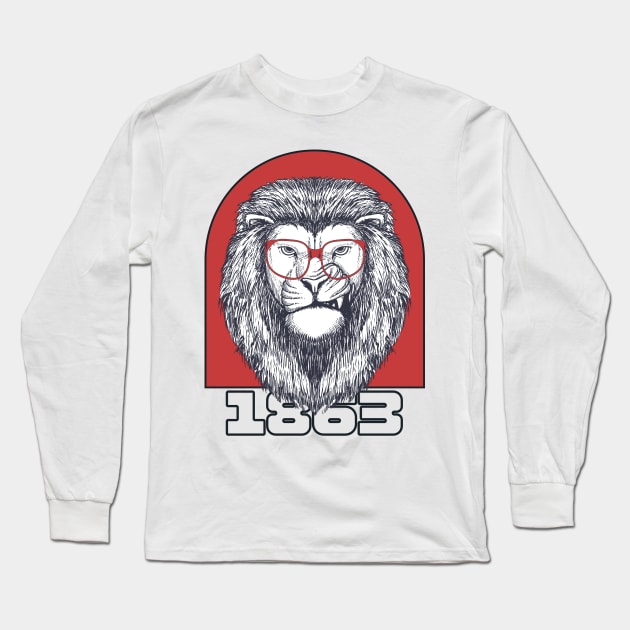 Lion Head Art Long Sleeve T-Shirt by Pearsville